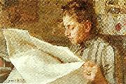 Anders Zorn emma zorn lasande Germany oil painting artist